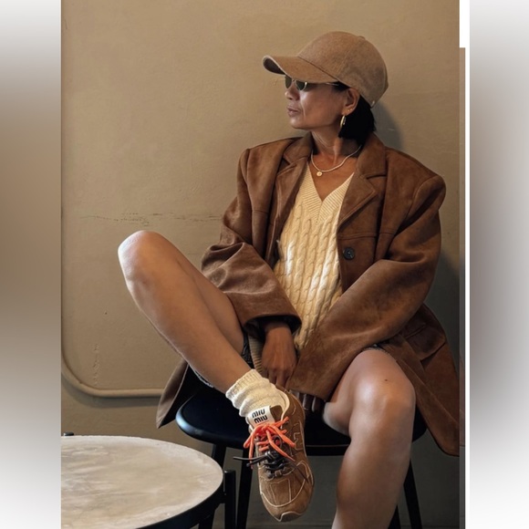 COPY - OAK + FORT vegan suede blazer - Picture 4 of 8